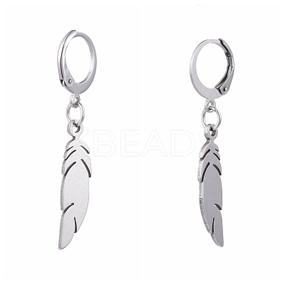 Tarnish Resistant 304 Stainless Steel Leverback Earrings EJEW-JE04185-02-1