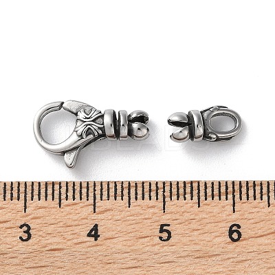 316 Stainless Steel Lobster Claw Clasps Sets STAS-D303-10AS-02-1