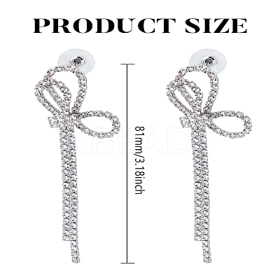 1 Pair Crystal Rhinestone & Clear Cubic Zirconia Stud Earrings EJEW-LP0002-94-1