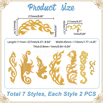 14Pcs 7 Style Auspicious Cloud Computerized Embroidery Cloth Iron on/Sew on Patches DIY-GA0006-30-1