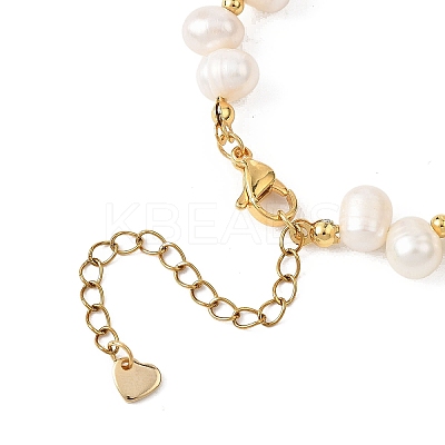 Brass Charm Bracelets BJEW-JB12859-1
