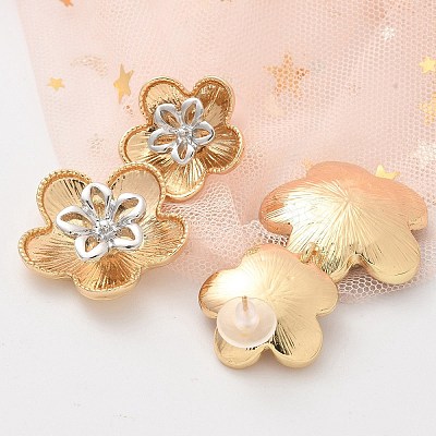 Alloy Stud Earrings EJEW-M092-02G-1