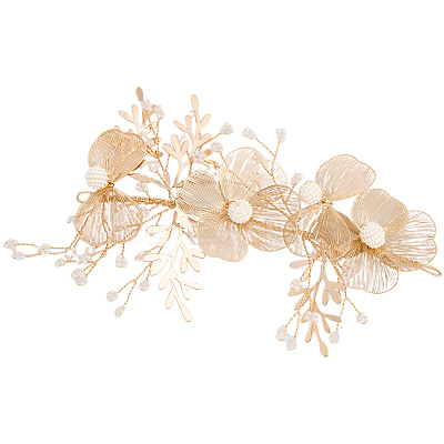 Alloy with Plastic Pearl Ornament Accessories FIND-WH20030-11B-G-1