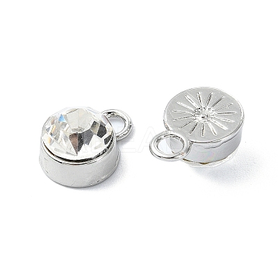 Rack Plating Alloy Rhinestone Charms FIND-M014-16F-P-1