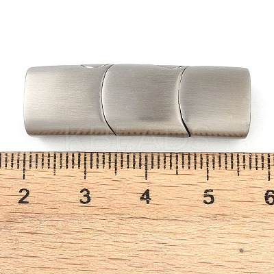 Tarnish Resistant 316 Surgical Stainless Steel Magnetic Clasps with Glue-in Ends STAS-F269-03MP-01-1