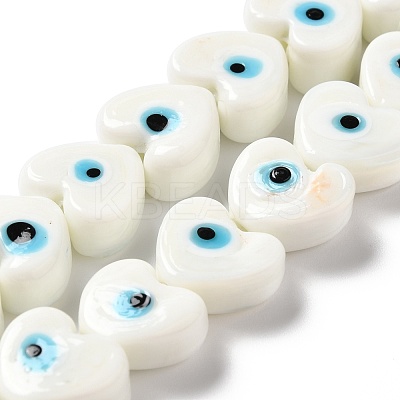 Handmade Evil Eye Lampwork Beads Strands LAMP-E023-07A-01-1
