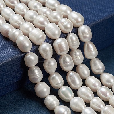 Natural Cultured Freshwater Pearl Beads Strands PEAR-N012-08N-1