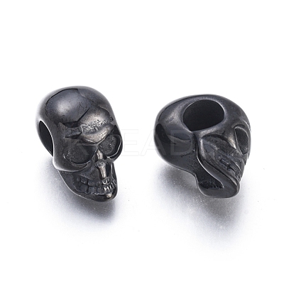 Halloween Ion Plating(IP) 304 Stainless Steel European Beads STAS-F243-43B-1