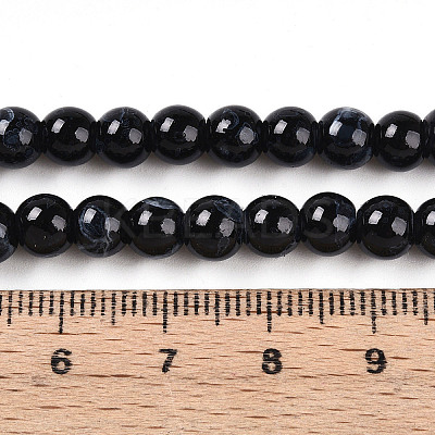 Baking Paint Glass Beads Strands DGLA-N003-6mm-A10-1