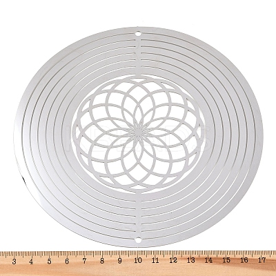 201 Stainless Steel 3D Rotating Hanging Wind Spinner STAS-B122-01P-09-1