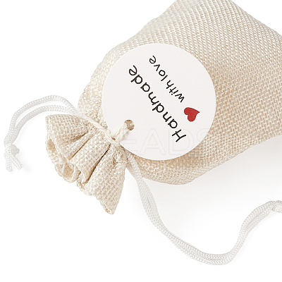 Burlap Packing Pouches Drawstring Bags ABAG-TA0001-14-1