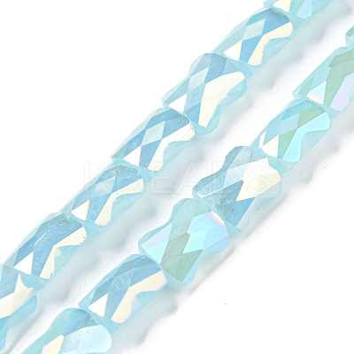 AB Color Plate Glass Beads Strands EGLA-P051-06B-C02-1