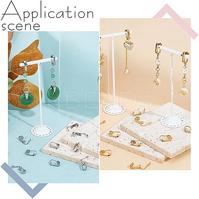 48Pcs 3 Colors Iron Clip-on Earring Findings IFIN-AR0001-38-1