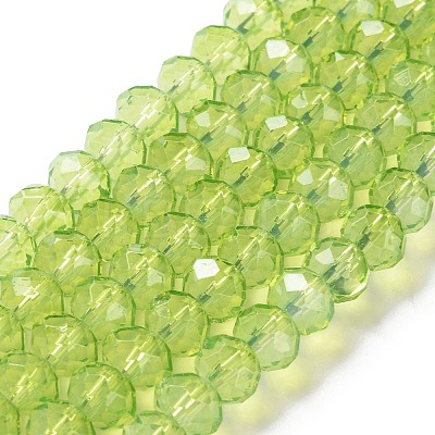 Baking Paint Transparent Glass Beads Strands LS-DGLA-A034-J8MM-D07-1