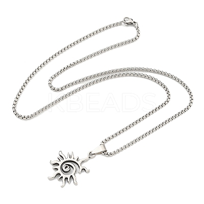 Alloy Pendant Necklace LS-NJEW-B103-01AS-02-1