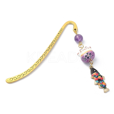 Japanese Style Maneki-neko Bookmark AJEW-JK00260-03-1