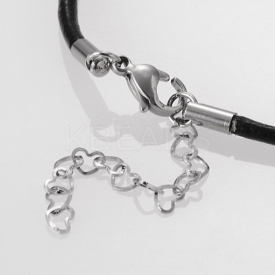 Cowhide Leather Cord Necklace Making X-NJEW-JN01256-02-1