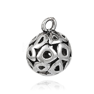 Tibetan Style Hollow Round Alloy Pendants LS-PALLOY-J577-31AS-1
