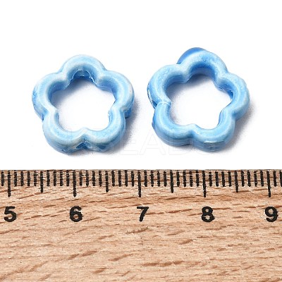 Flower Hollow Glazed Porcelain Bead Frame PORC-A034-09C-1