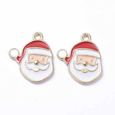 Golden Plated Alloy Enamel Pendants LS-X-ENAM-D040-C09-G-1