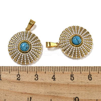 Synthetic Turquoise Pendants STAS-U024-16G-01-1