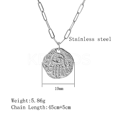 304 Stainless Steel Pendant Necklaces QZ6999-6-1