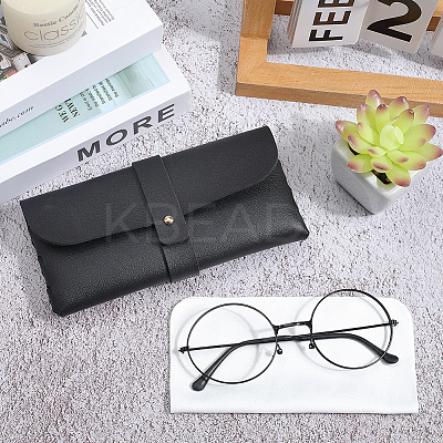 1Pc Rectangle Shape PVC Leather Eyeglass Cases AJEW-CN0003-63B-1