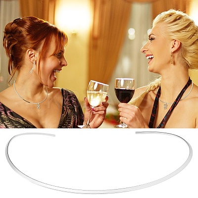 2Pcs 201 Stainless Steel Choker Necklace Making NJEW-UN0001-72-1