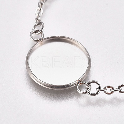 Tarnish Resistant 304 Stainless Steel Bracelet Making X-STAS-L248-006P-B-1