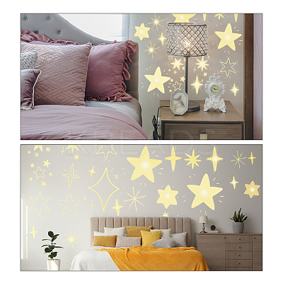 PVC Plastic Star Wall Stickers DIY-WH20009-43-1