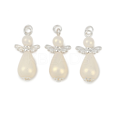 ABS Plastic Imitation Pearl Pendants PALLOY-JF04009-S-1