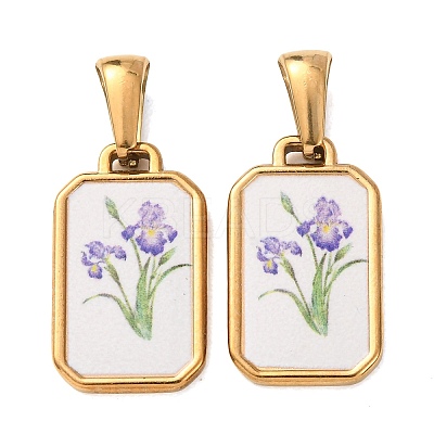 304 Stainless Steel Pendants STAS-D267-02B-G-1