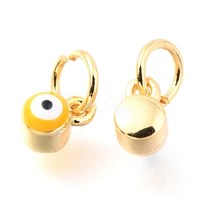 Brass Enamel Pendants KK-Y001-02C-G-1