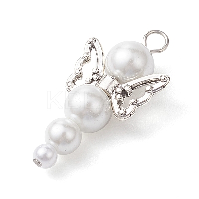 Glass Pearl Pendants PALLOY-JF02711-03-1