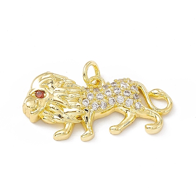Brass Micro Pave Cubic Zirconia Pendants KK-P224-06G-1