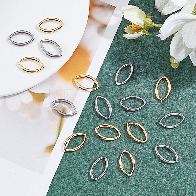 40Pcs 2 Colors 304 Stainless Steel Linking Rings STAS-UN0022-12-1