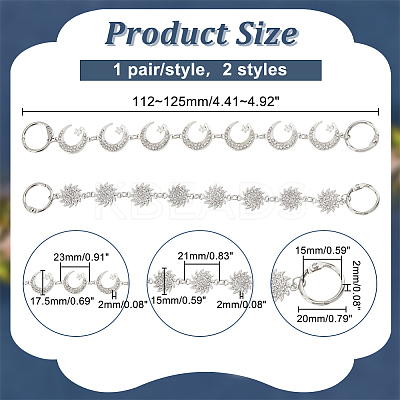 Sun & Moon with Star Shoe Decoration Chain FIND-AB00020-01-1