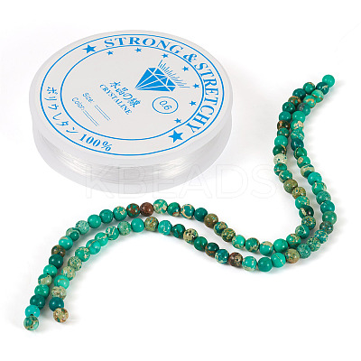 DIY Natural Regalite/Imperial Jasper/Sea Sediment Jasper Beads Bracelets  Making KIts DIY-TA0002-69C-1