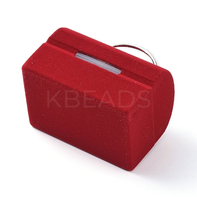 Lady Bag with Bear Shape Velvet Jewelry Boxes X-VBOX-L002-E02-1