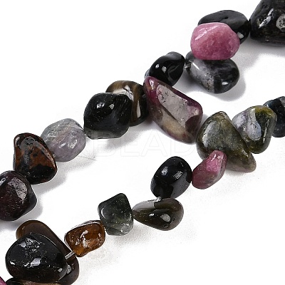 Natural Multicolor Tourmaline Nuggets Beads Strands G-B125-A12-01-1