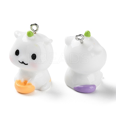 Opaque Resin Cartoon Pendants CRES-Z004-04-1