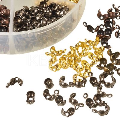 Multicolor Iron Round Spacer Beads with Box for Jewelry Making 7~8x3.6~4x3mm IFIN-PH0001-07-NF-1
