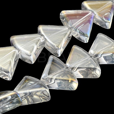 AB Color Plated Electroplate Transparent Glass Beads Strands EGLA-G037-08A-AB01-1