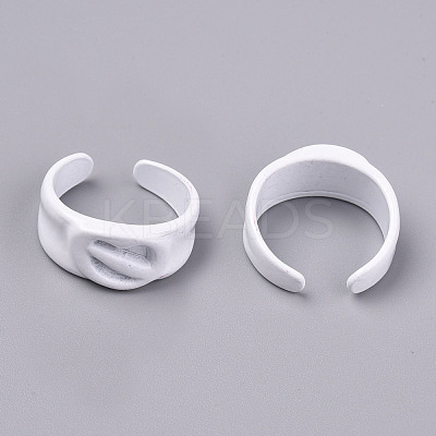 Spray Painted Alloy Cuff Rings RJEW-T011-34H-RS-1
