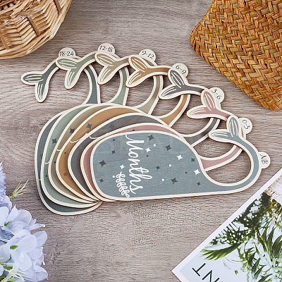 1 Set Wooden Baby Closet Divider WOOD-CP0001-09-1