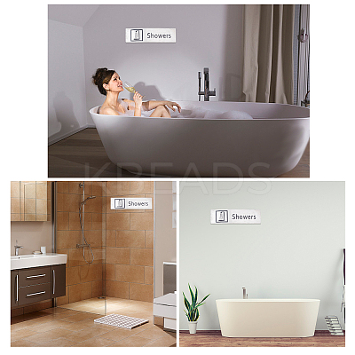 430 Stainless Steel Sign Stickers STAS-GF0001-06E-1