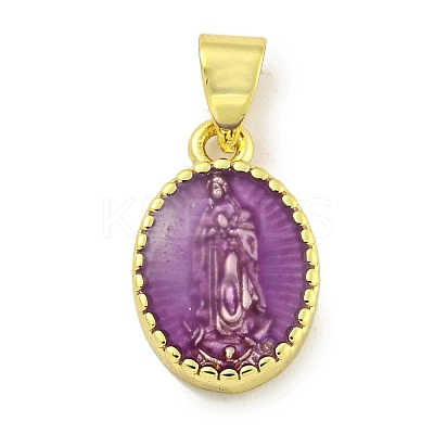 Rack Plating Brass Enamel Pendants KK-B091-15E-1