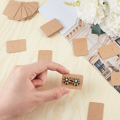 300Pcs Paper Jewelry Earring Display Cards with Hanging Hole CDIS-SP0001-05B-1