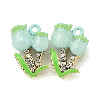UV Plating Alloy Enamel Pendants FIND-M033-31P-02-1