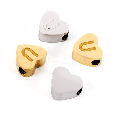 4Pcs 2 Colors Stainless Steel Beads STAS-TA0002-72C-1